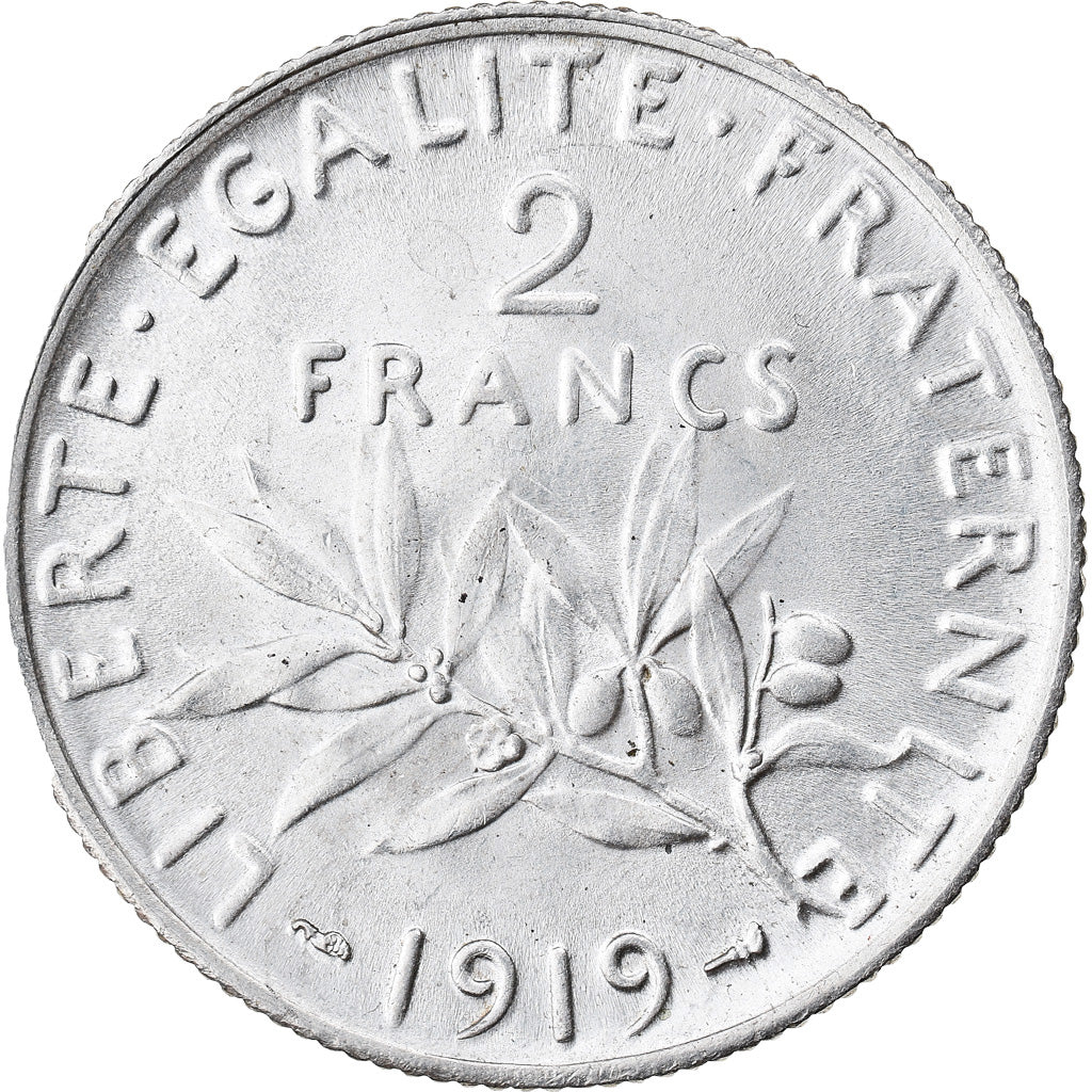 Coin, France, Semeuse, 2 Francs, 1919, Paris, MS(63), Silver, KM:845.1