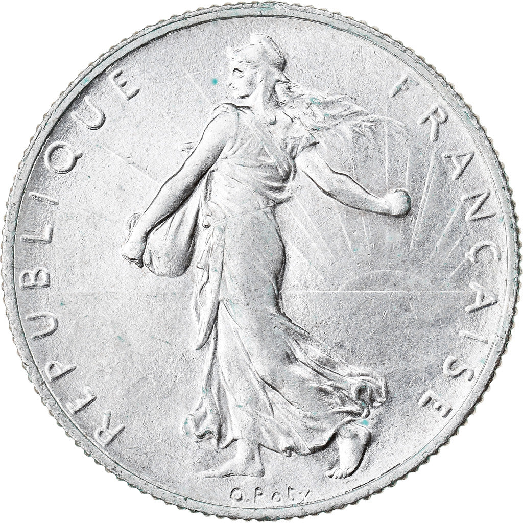 Coin, France, Semeuse, 2 Francs, 1916, Paris, AU(50-53), Silver, KM:845.1