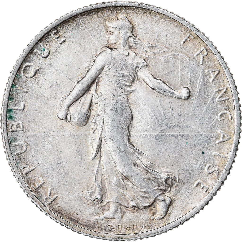 Moneta, Francia, Semeuse, 2 Francs, 1916, Paris, BB, Argento, KM:845.1