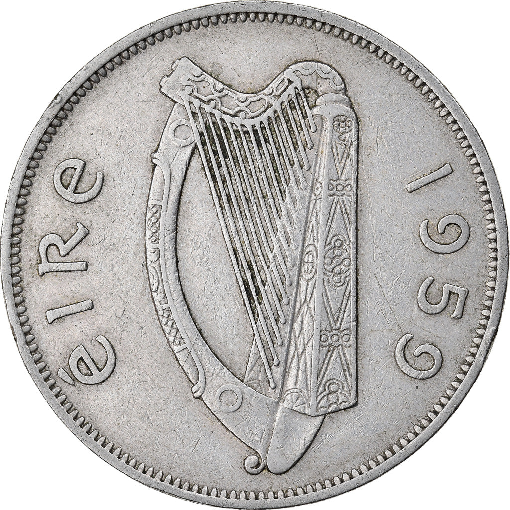 Coin, IRELAND REPUBLIC, 1/2 Crown, 1959, EF(40-45), Copper-nickel, KM:16a