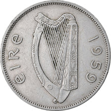Coin, IRELAND REPUBLIC, 1/2 Crown, 1959, EF(40-45), Copper-nickel, KM:16a