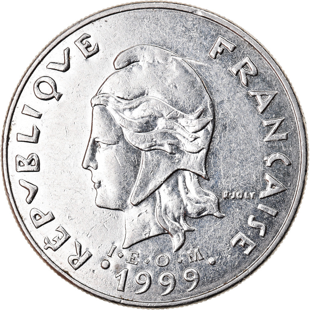 Coin, French Polynesia, 20 Francs, 1999, Paris, EF(40-45), Nickel, KM:9