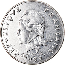Coin, French Polynesia, 20 Francs, 1999, Paris, EF(40-45), Nickel, KM:9