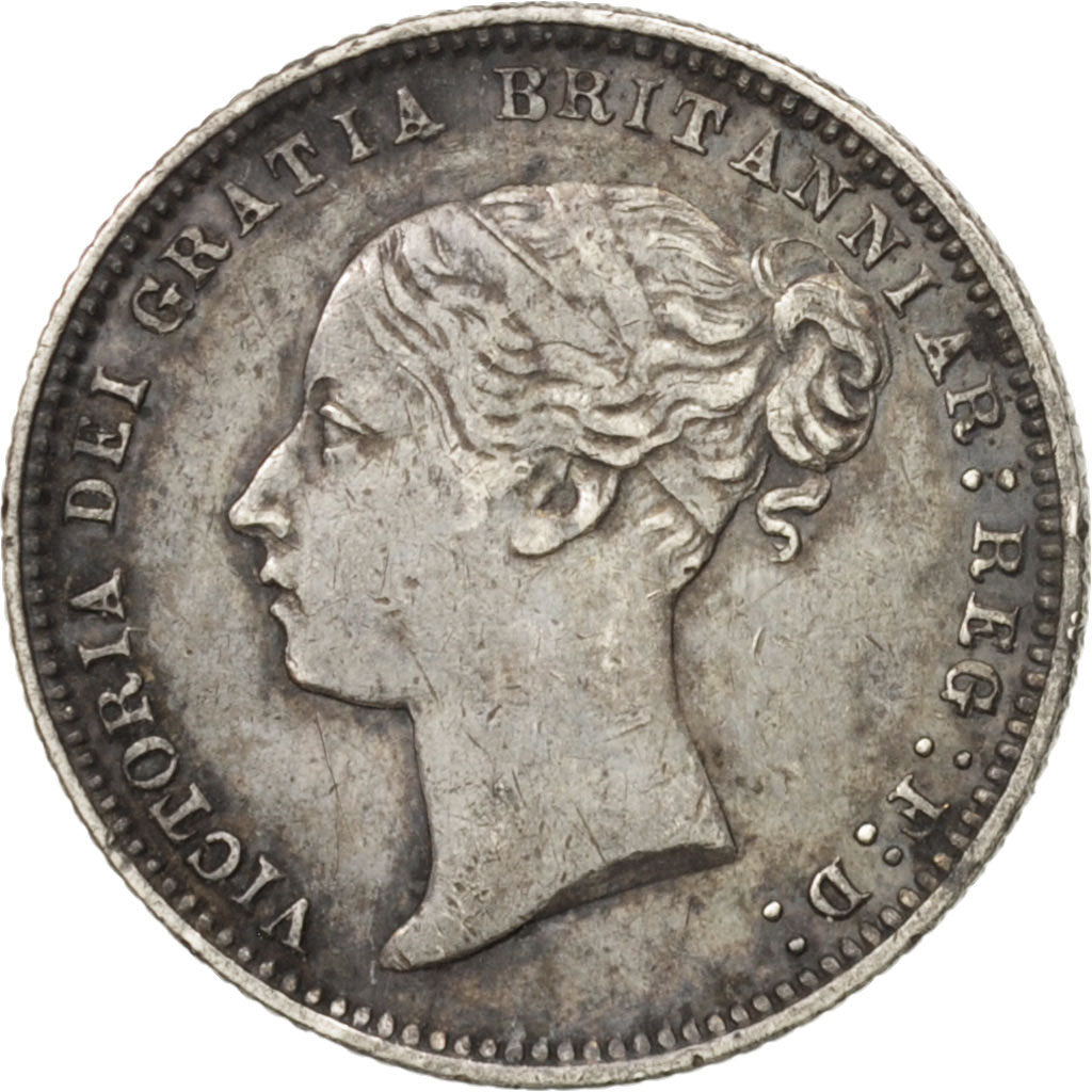 Great Britain, Victoria, 6 Pence, 1875, VF(30-35), Silver, KM:751.1