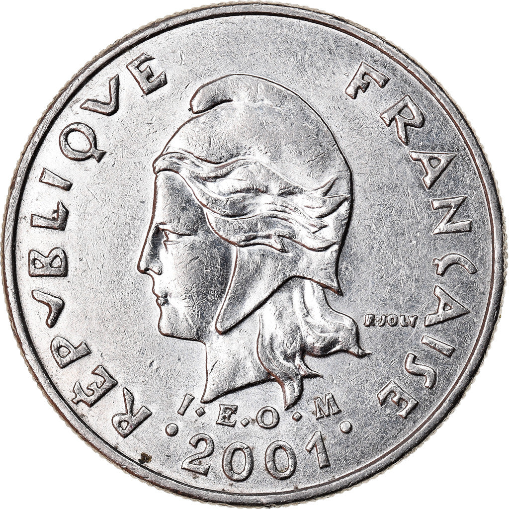 Coin, French Polynesia, 10 Francs, 2001, Paris, EF(40-45), Nickel, KM:8