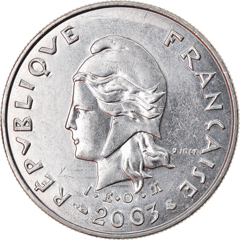 Coin, French Polynesia, 10 Francs, 2003, Paris, EF(40-45), Nickel, KM:8