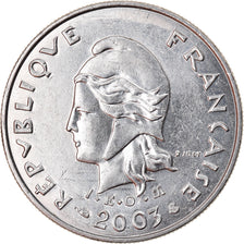Coin, French Polynesia, 10 Francs, 2003, Paris, EF(40-45), Nickel, KM:8