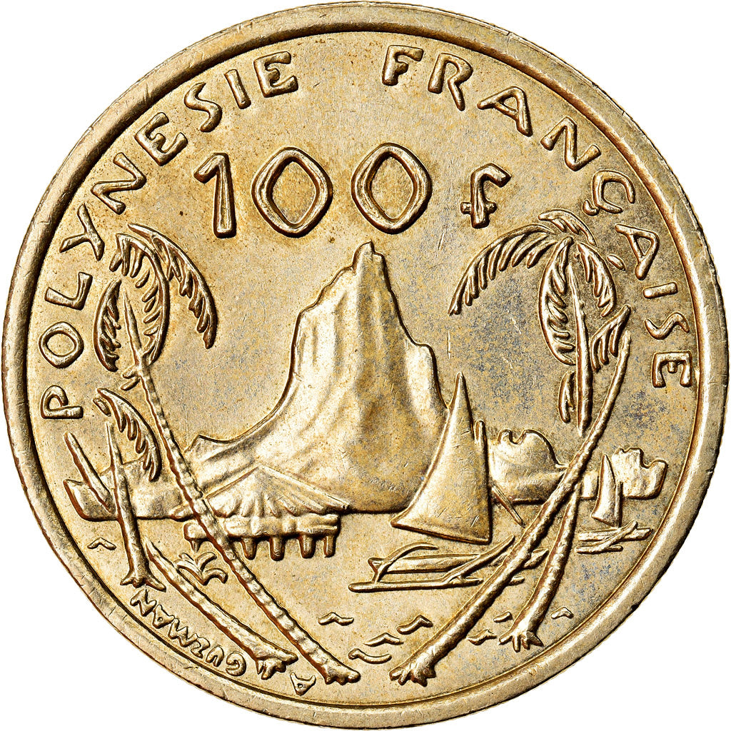 Coin, French Polynesia, 100 Francs, 2007, Paris, AU(55-58), Aluminum-Bronze