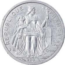 Coin, French Polynesia, 2 Francs, 2001, Paris, AU(55-58), Aluminum, KM:10