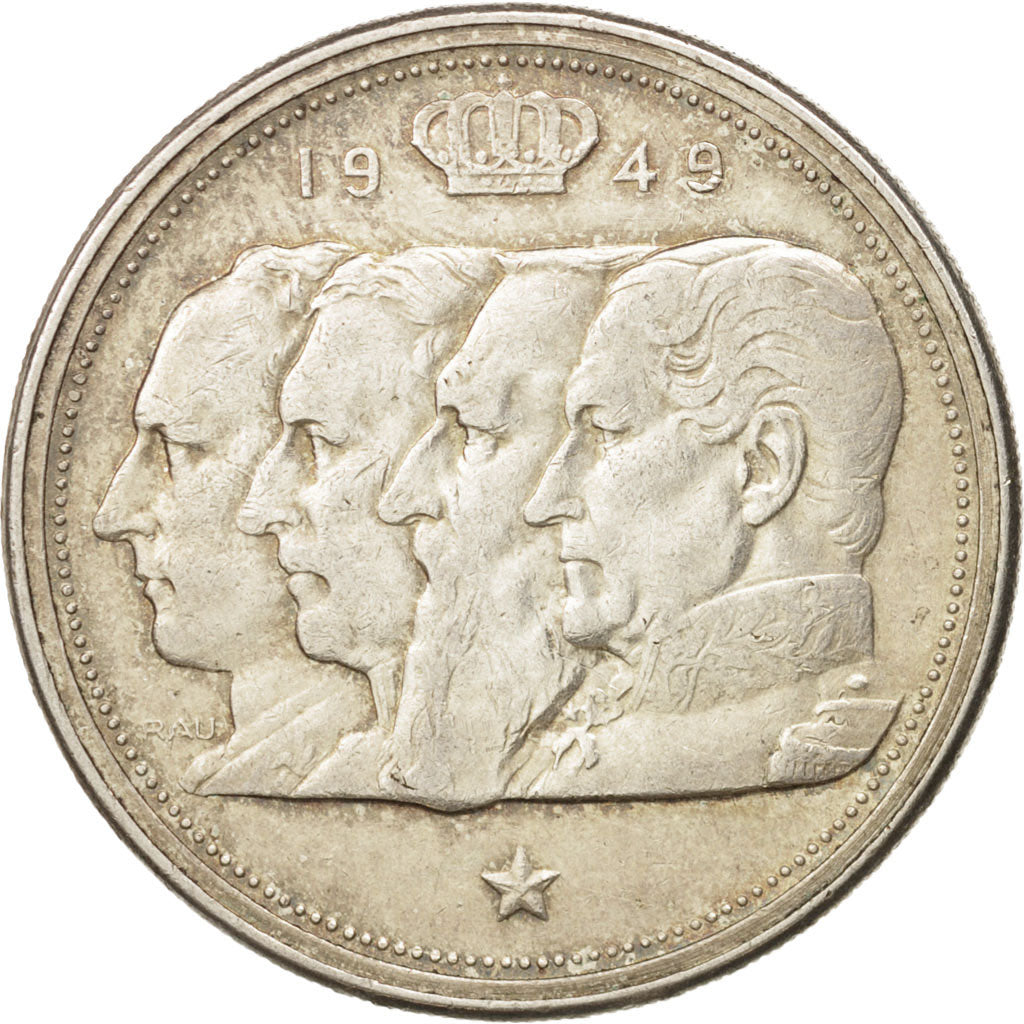 Belgium, 100 Francs, 100 Frank, 1949,  EF(40-45), Silver, KM 139.1