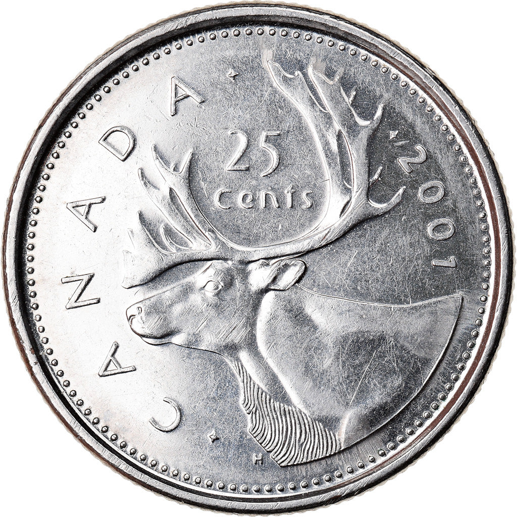 Moeda, Canadá, Elizabeth II, 25 Cents, 2001, Royal Canadian Mint, Ottawa