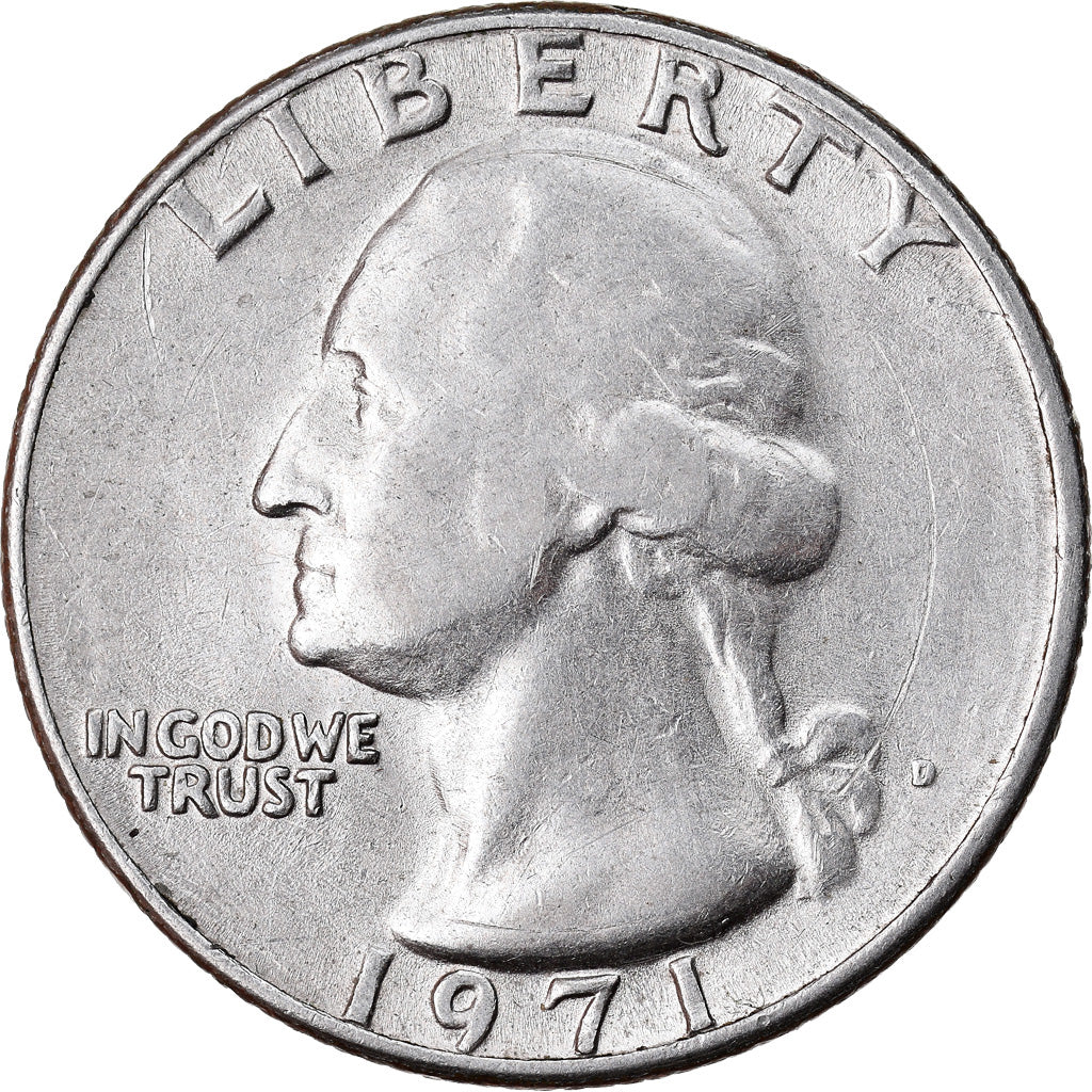 Coin, United States, Washington Quarter, Quarter, 1971, U.S. Mint, Denver