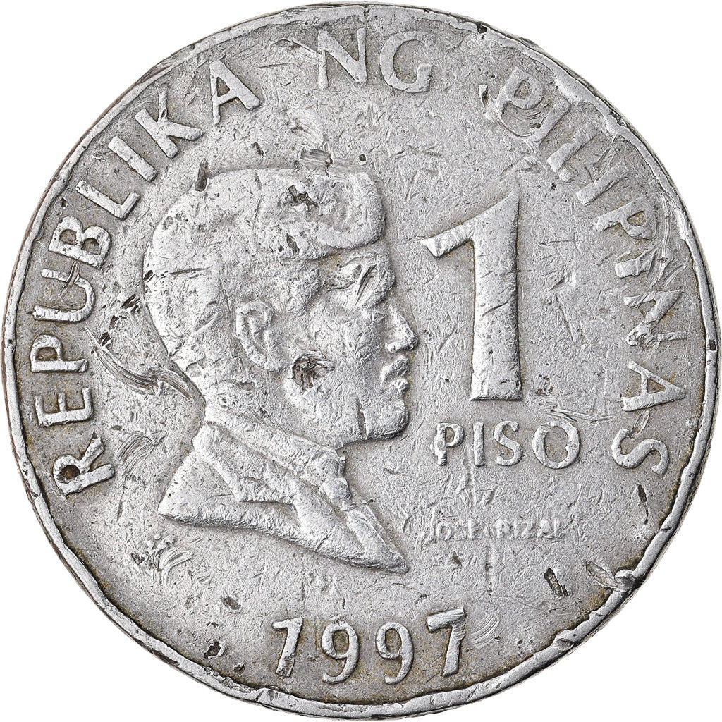 Coin, Philippines, Piso, 1997, VF(20-25), Copper-nickel, KM:269