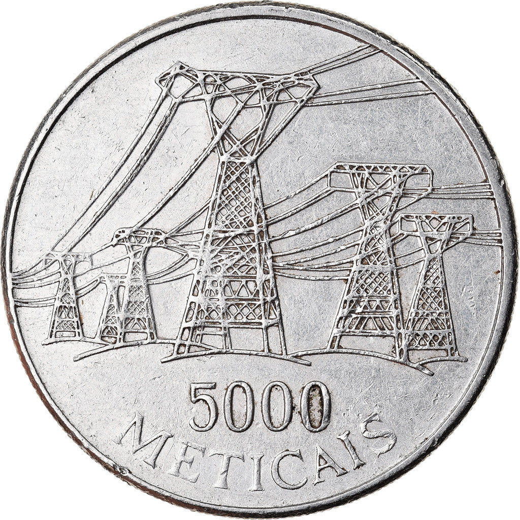 Coin, Mozambique, 5000 Meticais, 1998, Royal Mint, EF(40-45), Nickel Clad Steel