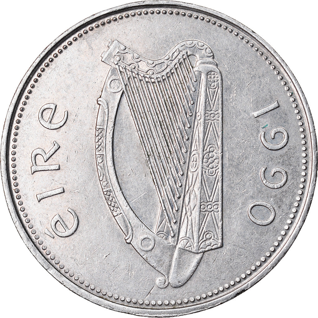 Coin, IRELAND REPUBLIC, Punt, Pound, 1990, VF(30-35), Copper-nickel, KM:27