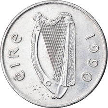 Coin, IRELAND REPUBLIC, 5 Pence, 1990, EF(40-45), Copper-nickel, KM:22