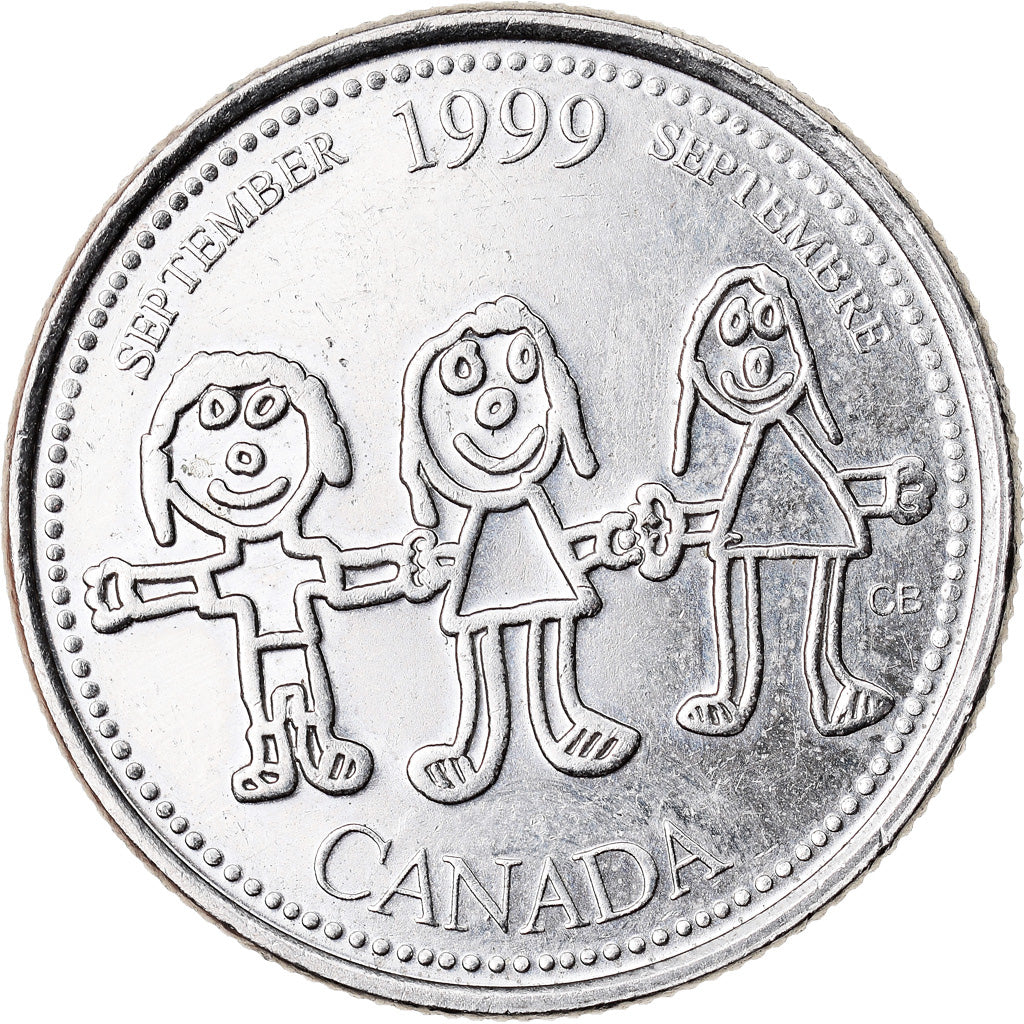 Coin, Canada, Elizabeth II, 25 Cents, 1999, Royal Canadian Mint, Ottawa