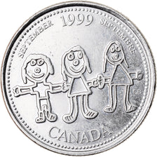 Coin, Canada, Elizabeth II, 25 Cents, 1999, Royal Canadian Mint, Ottawa