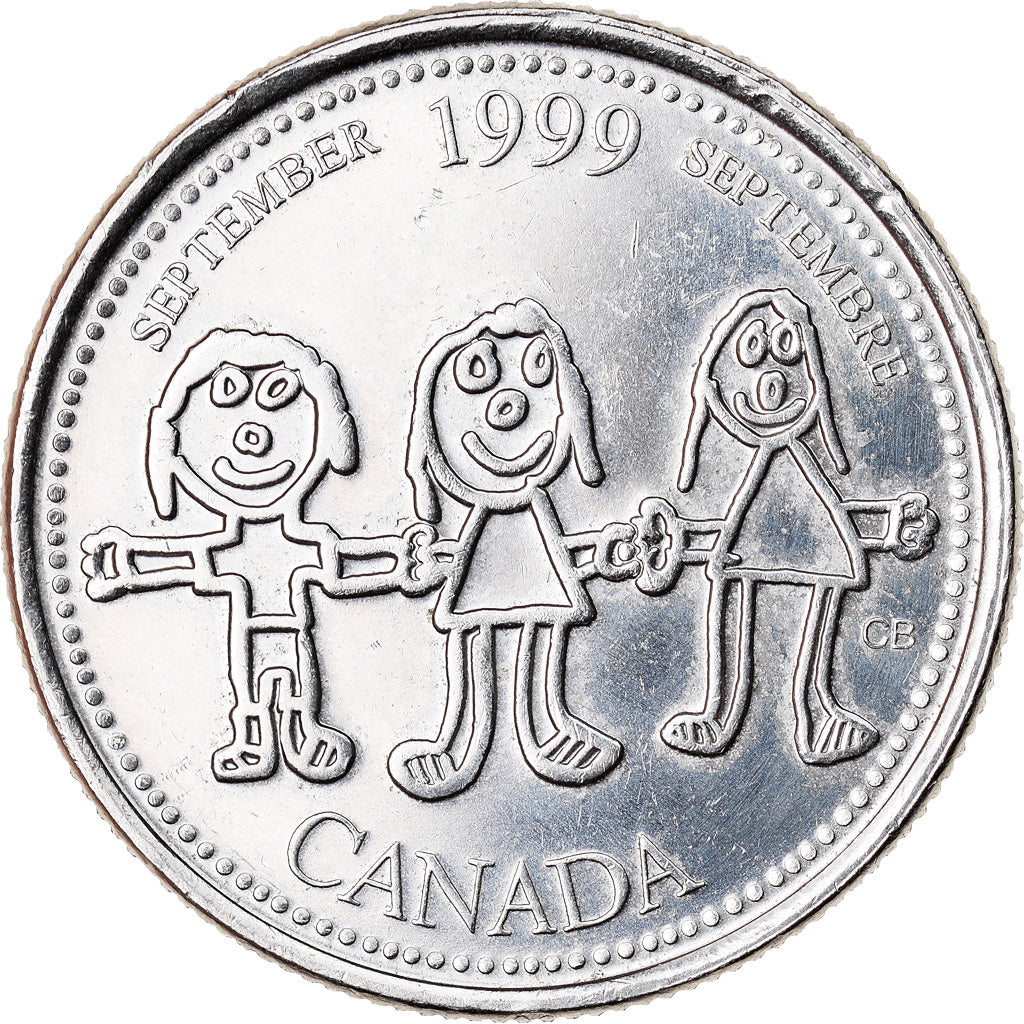 Coin, Canada, Elizabeth II, 25 Cents, 1999, Royal Canadian Mint, Ottawa