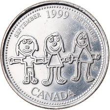 Coin, Canada, Elizabeth II, 25 Cents, 1999, Royal Canadian Mint, Ottawa