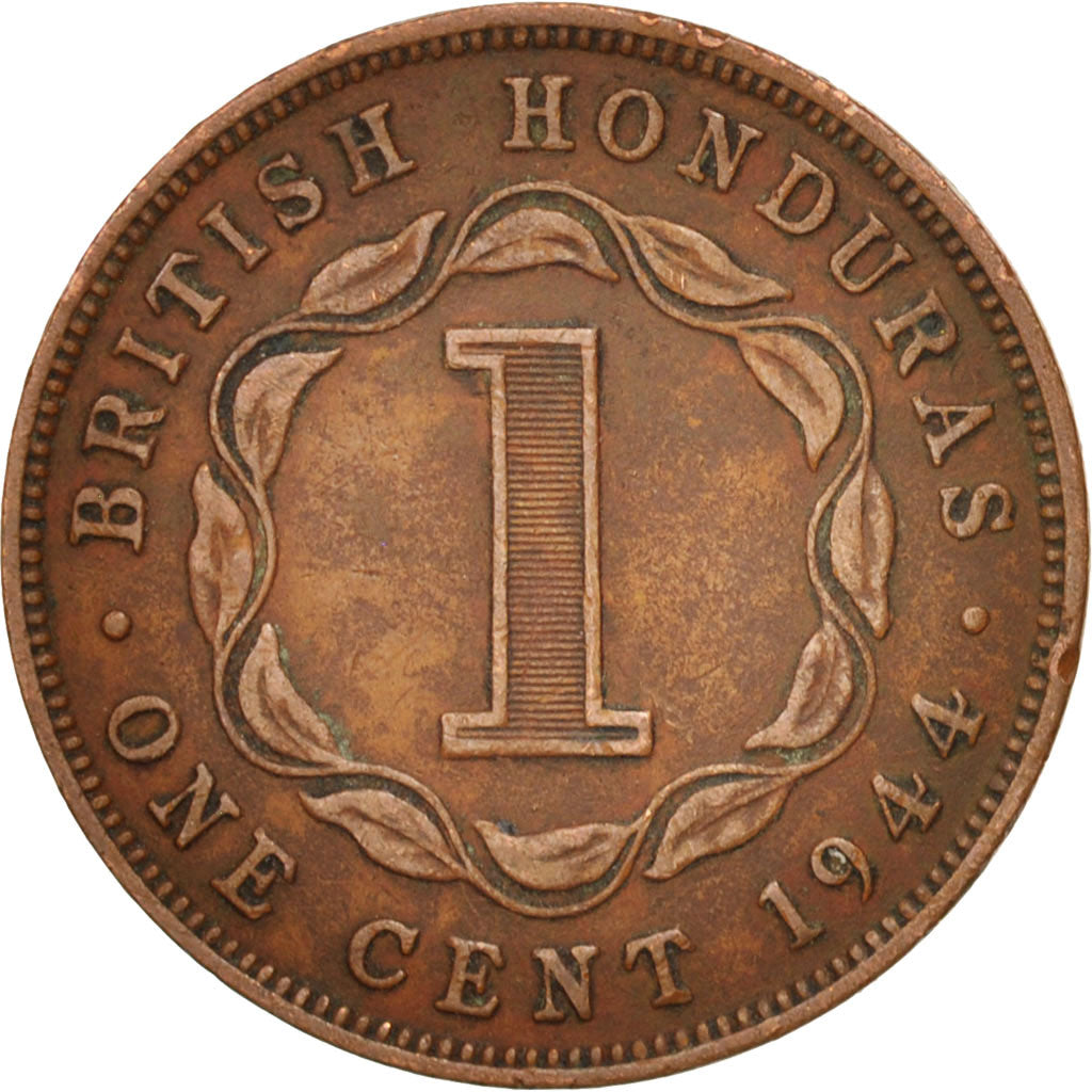 British Honduras, George VI, Cent, 1944, EF(40-45), Bronze, KM:21
