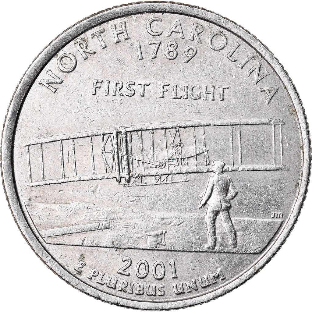 Moeda, Estados Unidos da América, North Carolina, Quarter, 2001, U.S. Mint