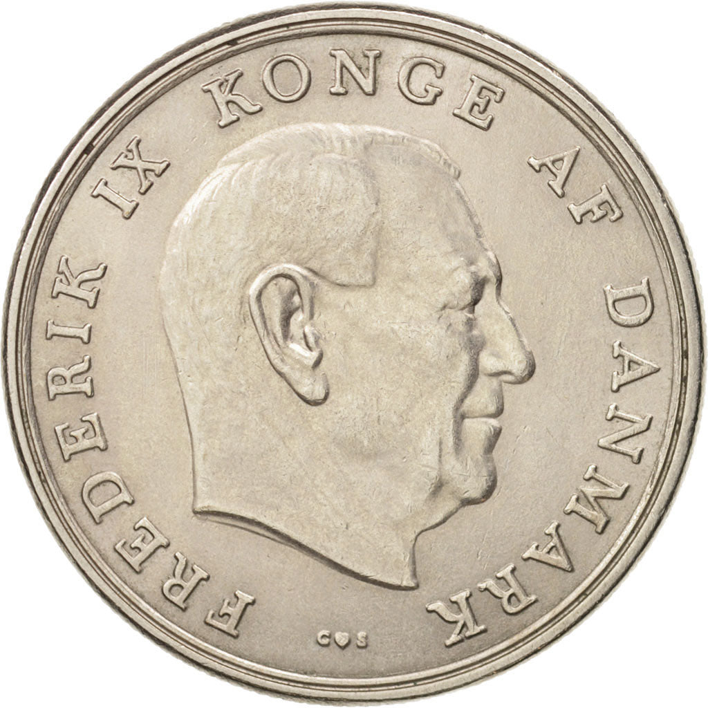 Denmark, Frederik IX,5 Kroner,1962,Copenhagen, AU(55-58),Copper-nickel,KM 853.1