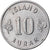 Moneta, Islandia, 10 Aurar, 1966, EF(40-45), Miedź-Nikiel, KM:10