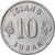 Moneda, Islandia, 10 Aurar, 1966, MBC, Cobre - níquel, KM:10
