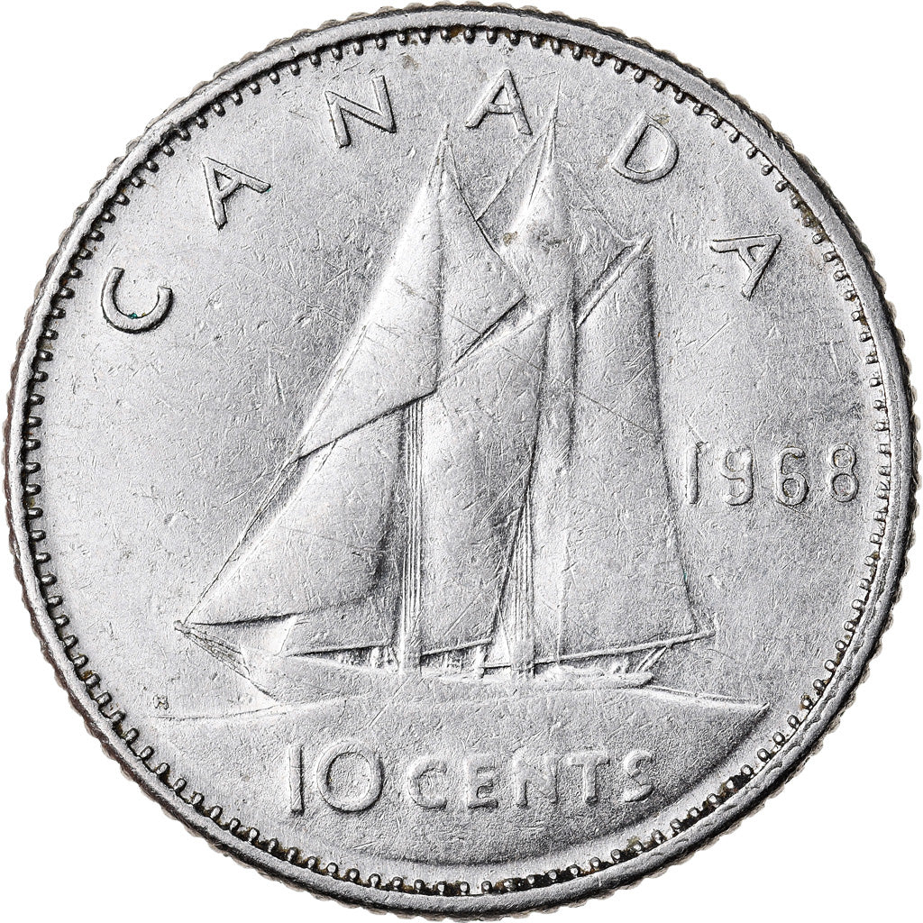 Munten, Canada, Elizabeth II, 10 Cents, 1968, Royal Canadian Mint, Ottawa, FR+
