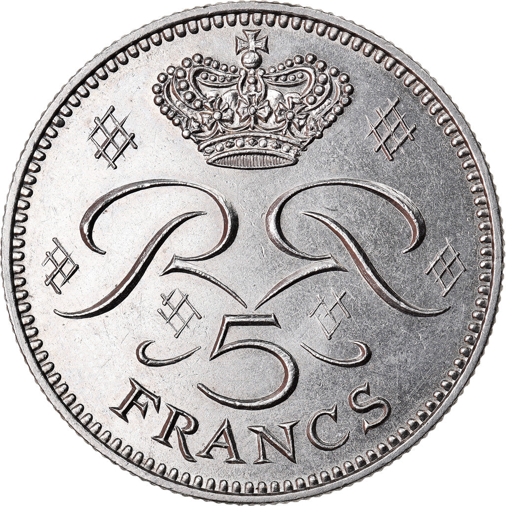 Coin, Monaco, Rainier III, 5 Francs, 1971, AU(50-53), Copper-nickel, KM:150