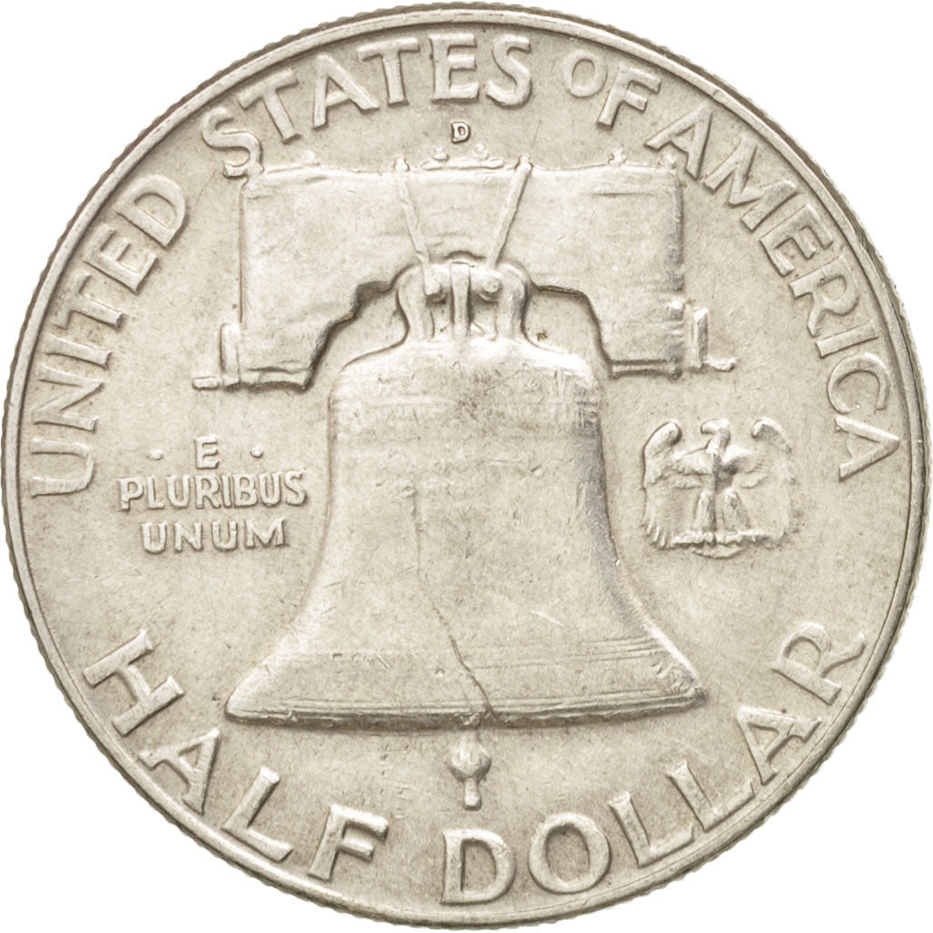 United States, Franklin Half Dollar,1958, U.S. Mint, Denver, AU(55-58),KM 199