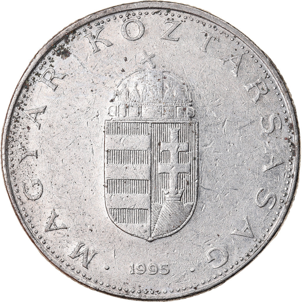 Münze, Ungarn, 10 Forint, 1995, S+, Copper-nickel, KM:695