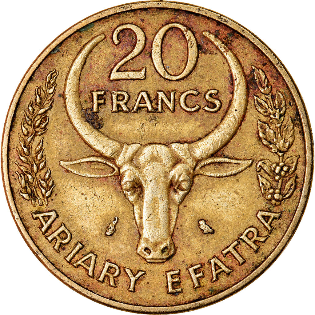 Monnaie, Madagascar, 20 Francs, 4 Ariary, 1972, Paris, TTB, Aluminum-Bronze