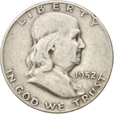 United States, Franklin Half Dollar,1952, U.S. Mint, Denver, VF(30-35), KM 199