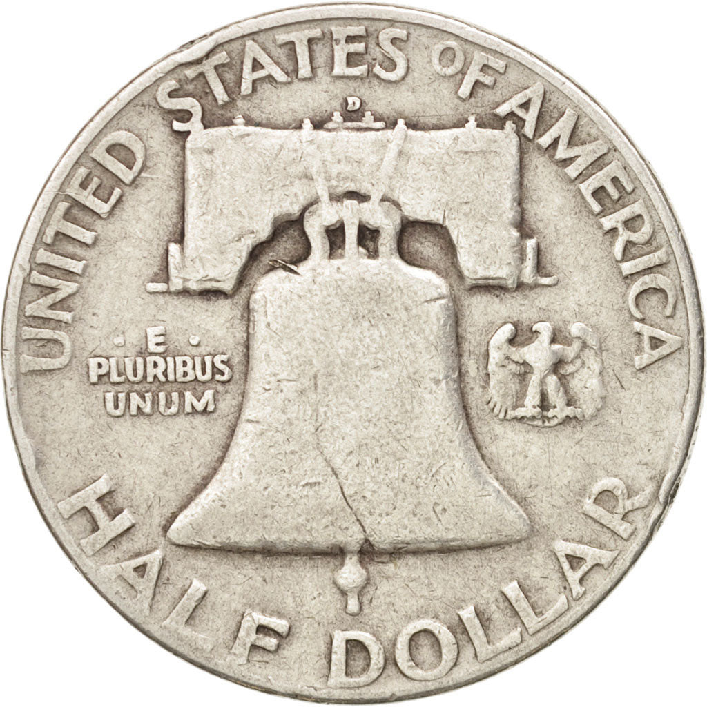 United States, Franklin Half Dollar,1952, U.S. Mint, Denver, VF(30-35), KM 199