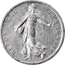 Moeda, França, Semeuse, 1/2 Franc, 1995, Paris, BU, EF(40-45), Níquel