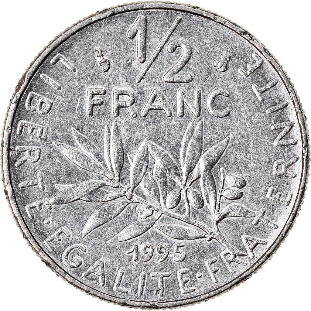 Coin, France, Semeuse, 1/2 Franc, 1995, Paris, BU, EF(40-45), Nickel, KM:931.1