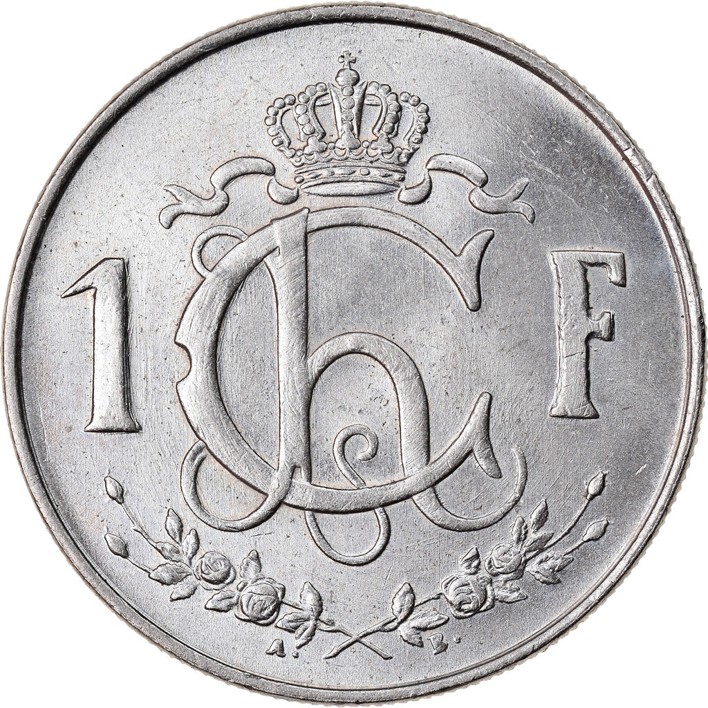 Coin, Luxembourg, Charlotte, Franc, 1957, AU(55-58), Copper-nickel, KM:46.2