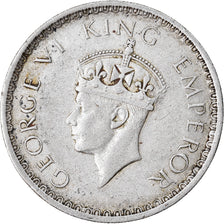 Coin, INDIA-BRITISH, George VI, 1/2 Rupee, 1941, EF(40-45), Silver, KM:551
