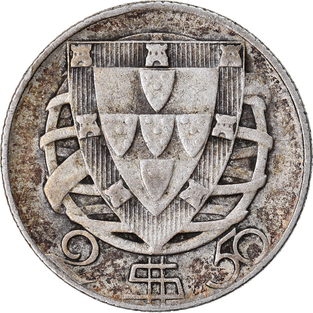 Coin, Portugal, 2-1/2 Escudos, 1943, VF(20-25), Silver, KM:580