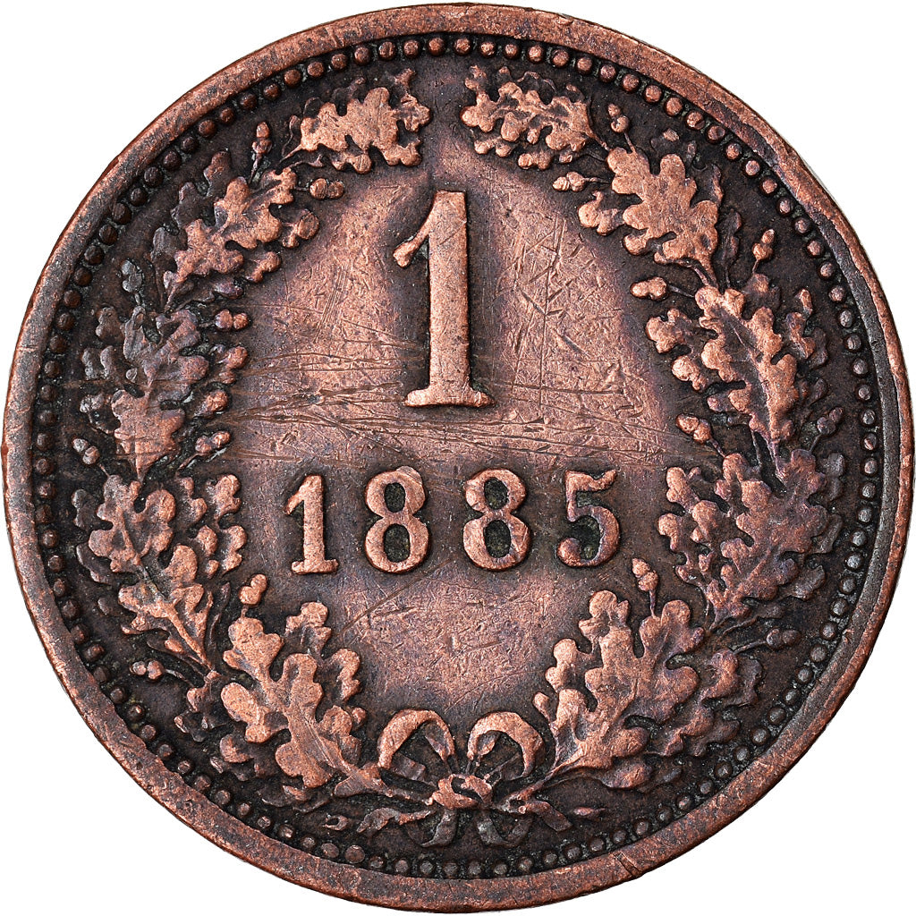 Moneta, Austria, Franz Joseph I, Kreuzer, 1885, BB, Rame, KM:2187