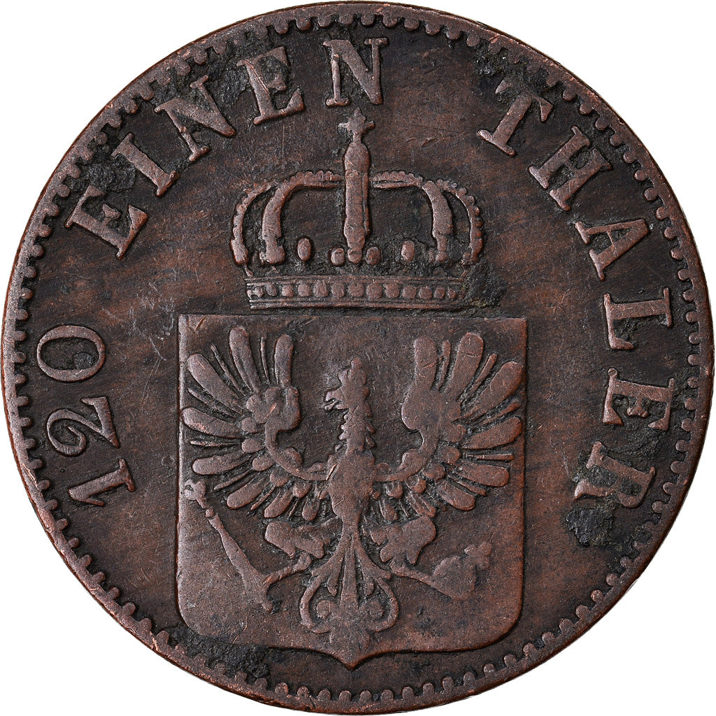Coin, German States, PRUSSIA, Friedrich Wilhelm IV, 3 Pfennig, 1860, Berlin