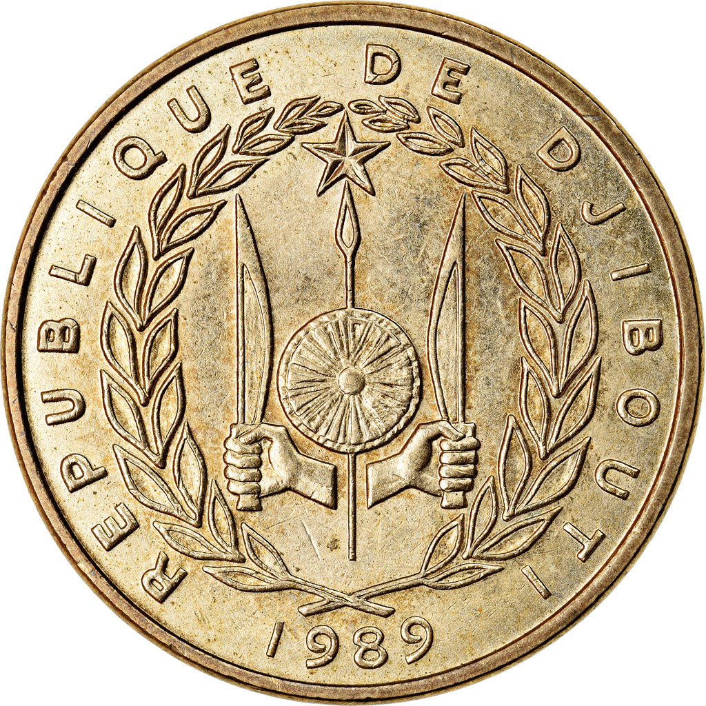 Münze, Dschibuti, 500 Francs, 1989, Paris, SS+, Aluminum-Bronze, KM:27
