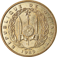 Münze, Dschibuti, 500 Francs, 1989, Paris, SS+, Aluminum-Bronze, KM:27