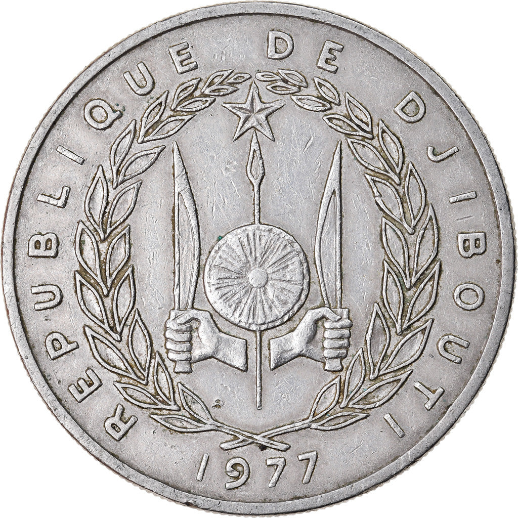 Coin, Djibouti, 100 Francs, 1977, Paris, EF(40-45), Copper-nickel, KM:26