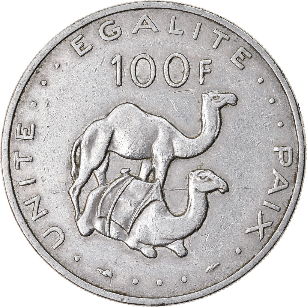 Coin, Djibouti, 100 Francs, 1977, Paris, EF(40-45), Copper-nickel, KM:26