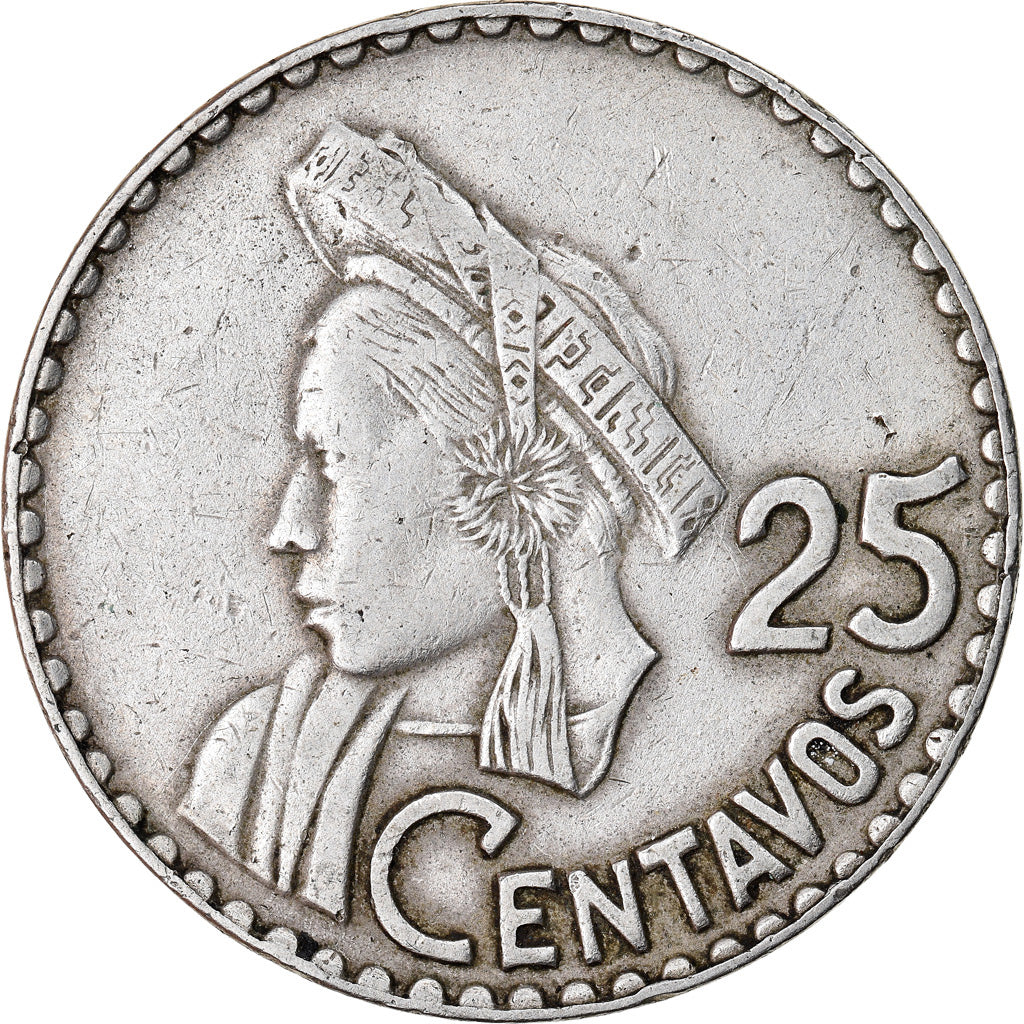 Coin, Guatemala, 25 Centavos, 1965, EF(40-45), Copper-nickel, KM:268