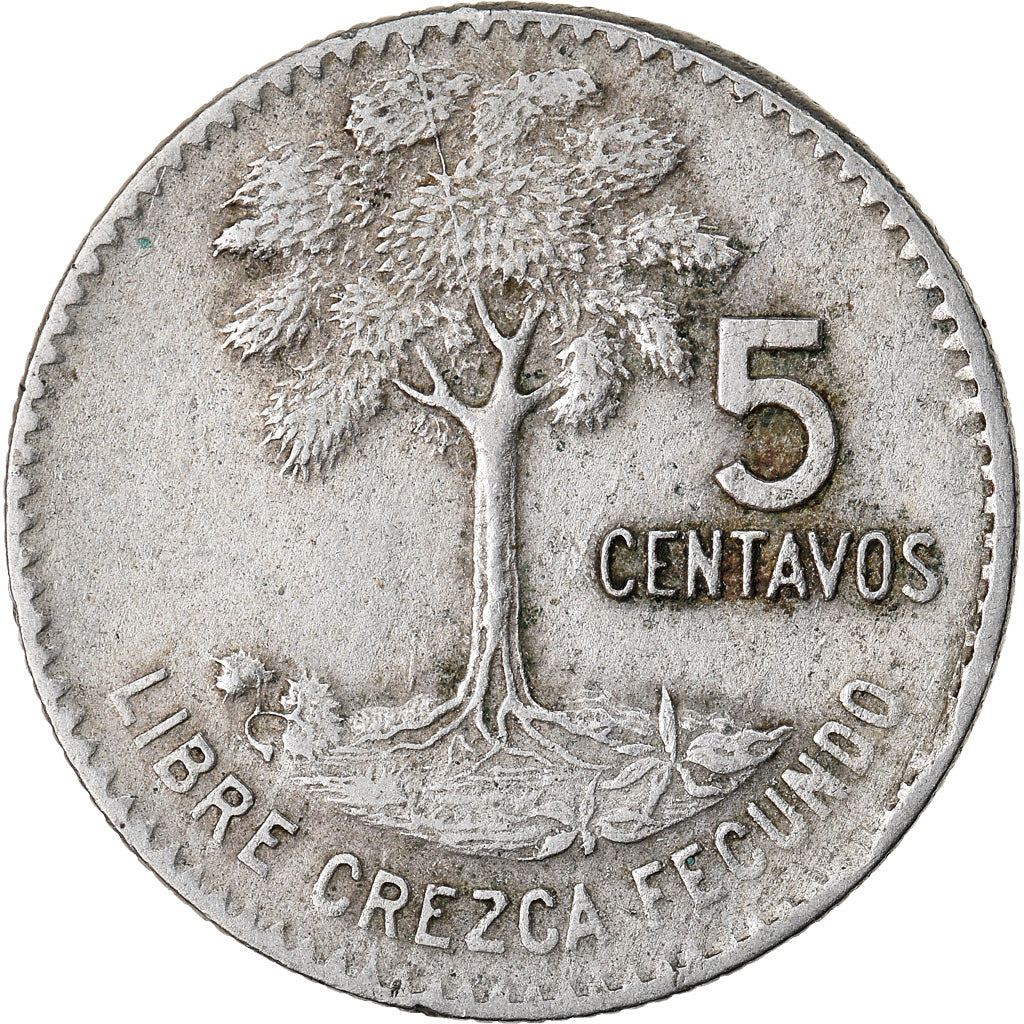 Coin, Guatemala, 5 Centavos, 1967, EF(40-45), Copper-nickel, KM:266.1