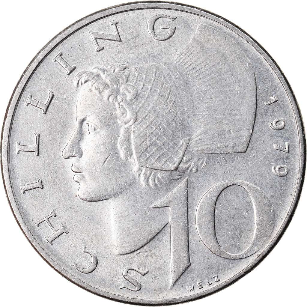 Coin, Austria, 10 Schilling, 1979, AU(50-53), Copper-Nickel Plated Nickel